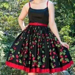 Pinup Couture Black Cherry Jenny Dress EUC